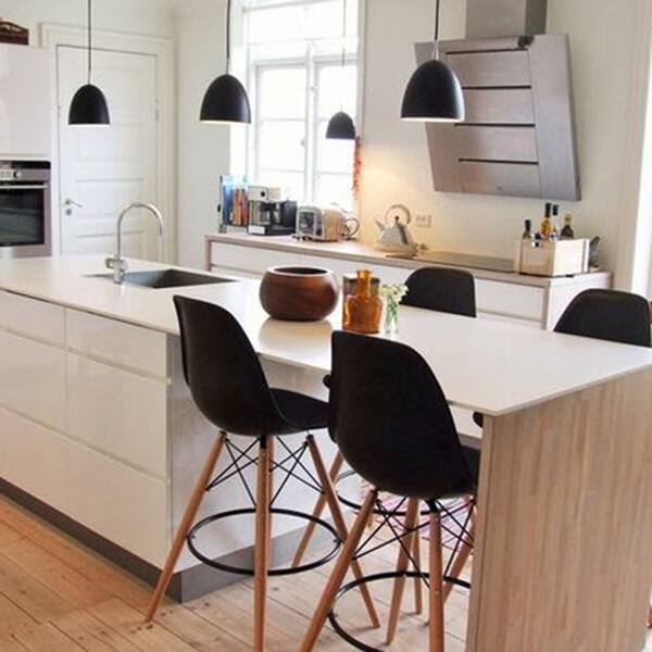 Shop 2xhome 25 Inch Seat Designer Dsw Counter Stool Barstool With Backs Molded High Chair Kitchen Eiffel Wooden Work Armless Work On Sale Overstock 14103756