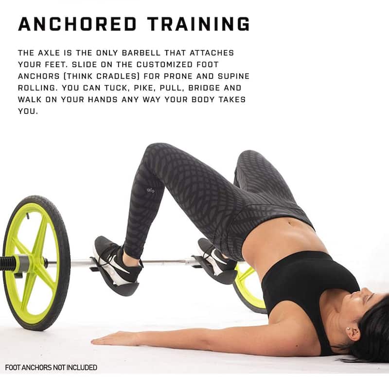 AXLE Lightweight Olympic Barbell with Weighted Plates, (Straps Not Included) - 11.2