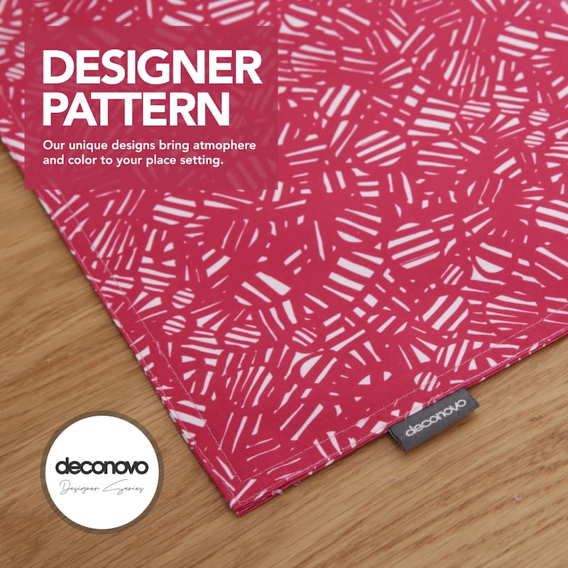 Deconovo Double-Faced Oxford Water Resistant Placemats (4-Pack)