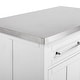 preview thumbnail 14 of 15, Crosley Silvia Stainless Steel Top Kitchen Island - 28"d x 46"w x 36.5"h