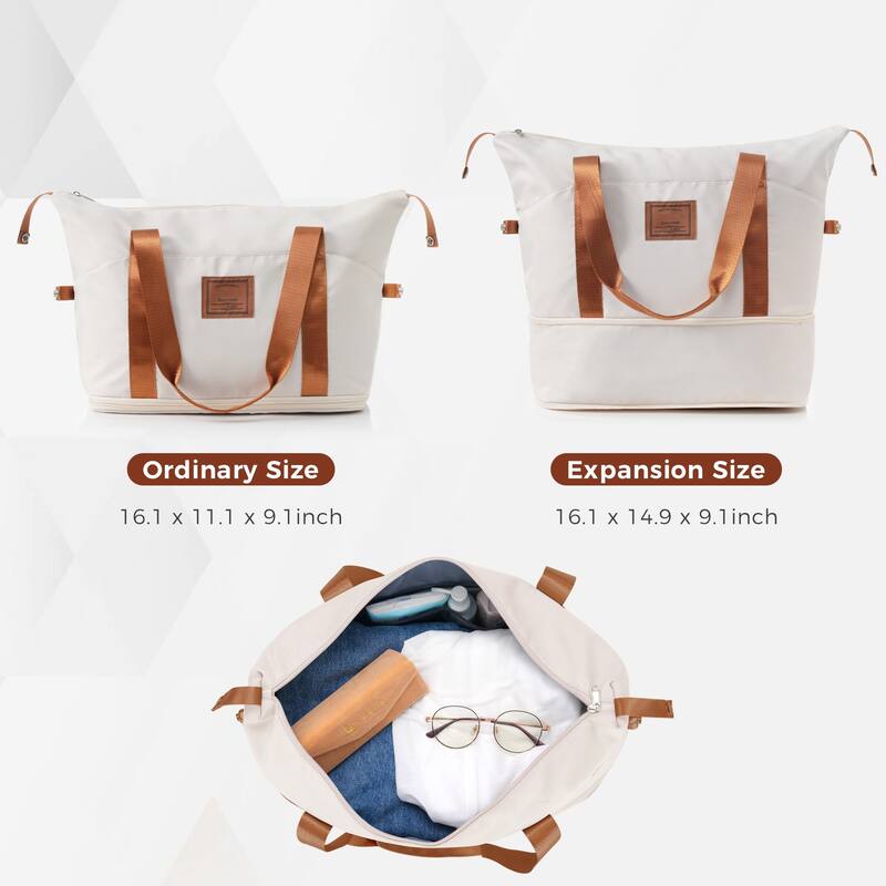 Luggage Sets 4 Piece, ABS Durable Suitcase with Travel Bag