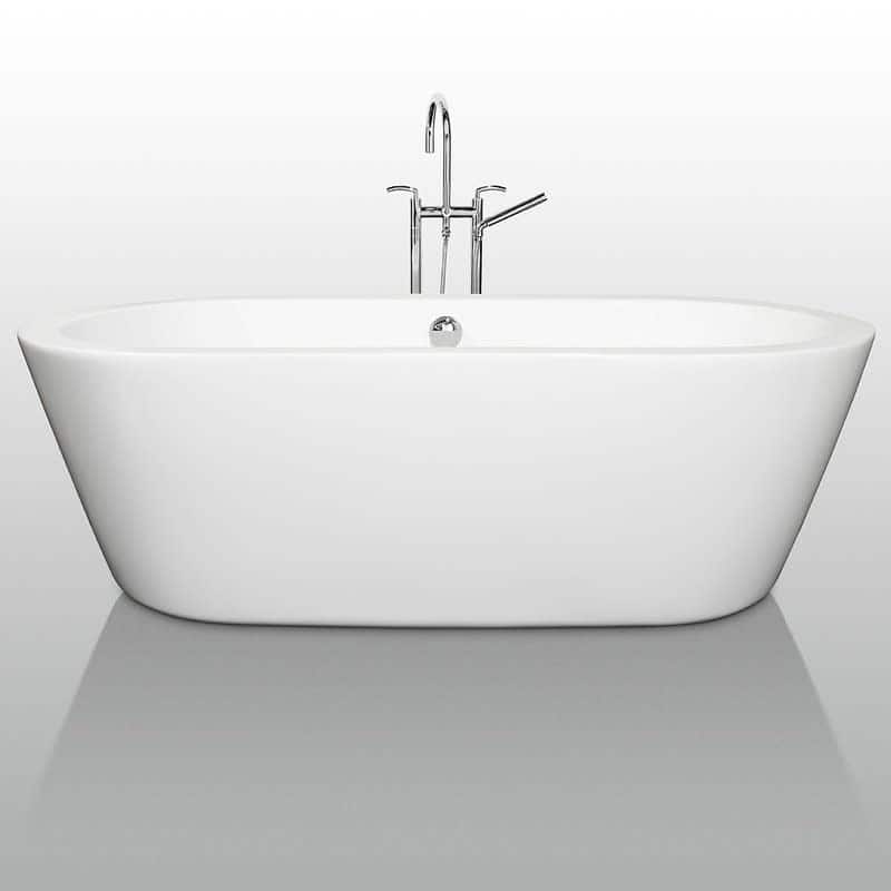 Wyndham Collection Mermaid 71" Free Standing Acrylic Soaking Tub with