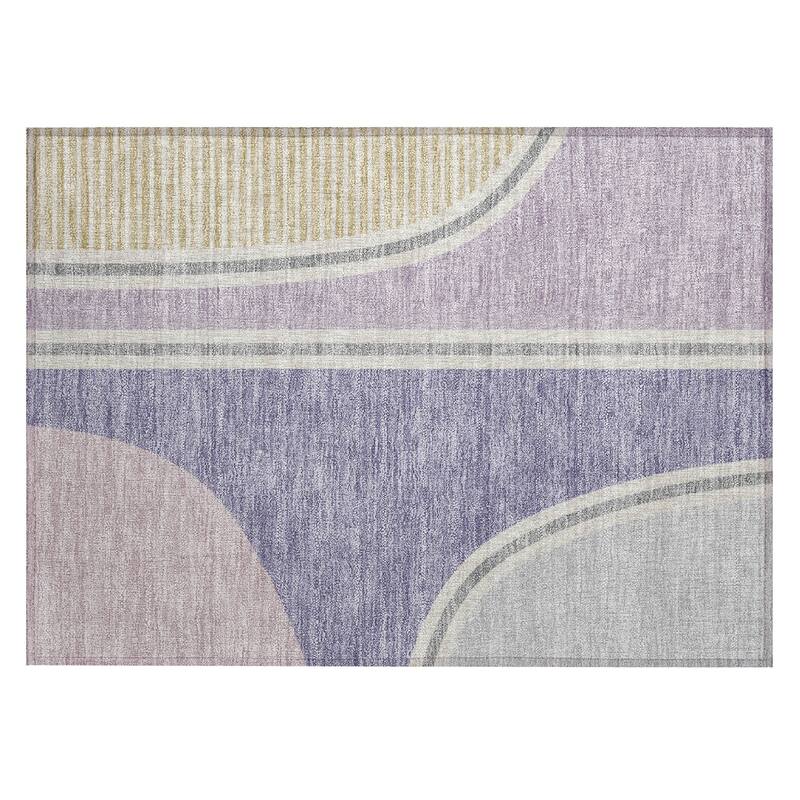 Machine Washable Indoor/ Outdoor Contemporary Keely Chantille Rug