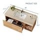 preview thumbnail 64 of 73, 48" Modern Floating Single Bathroom Vanities with Sink, Brown or Natural wood, 2 Drawers