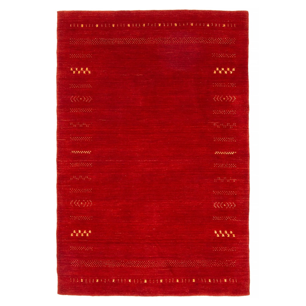 Kashkuli Gabbeh Red Rug 3'11" x 5'10" - 3'11 x 5'10