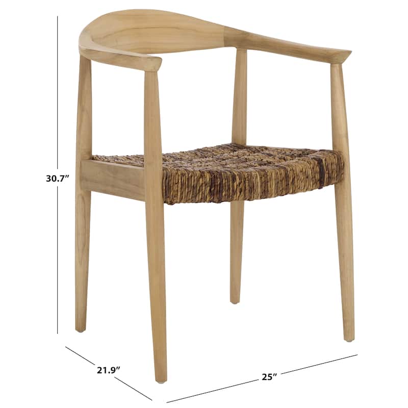 SAFAVIEH HOME Bandelier Banana Weaved Dining Chair - 25"W x 22"D x 31"H