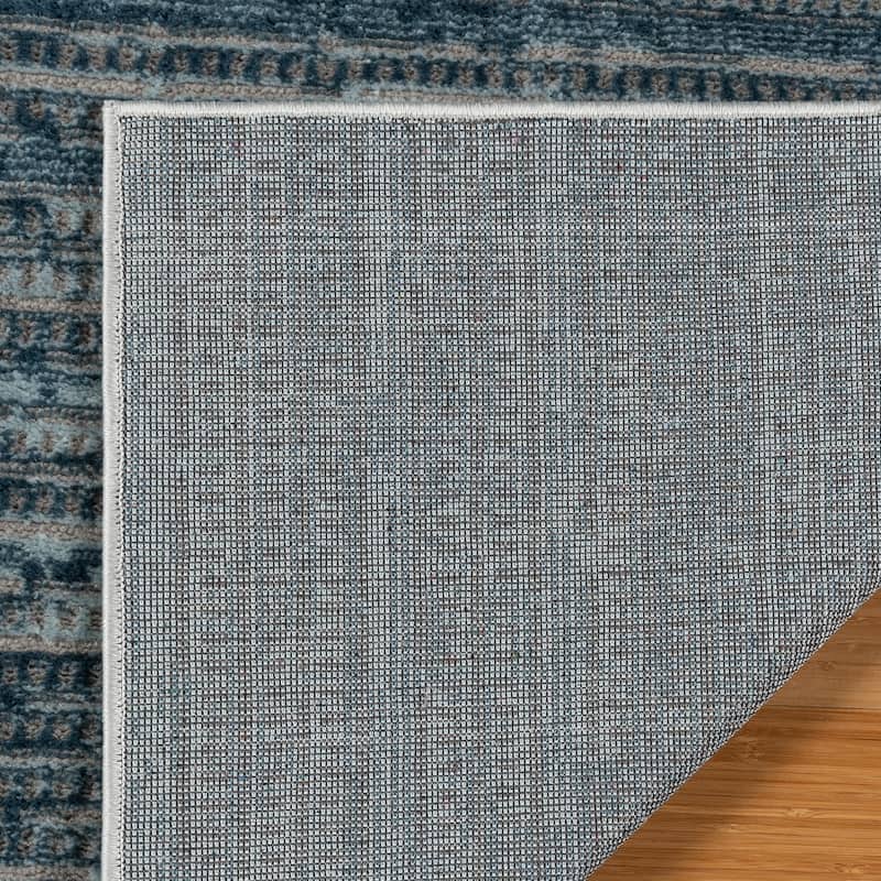 Gertmenian Missha Polyester Modern Tonal Ombre Solid High-Low Indoor Area Rug