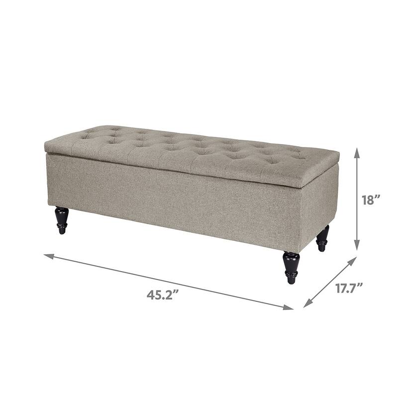Maypex 45" Fabric Upholstered Tufted Storage Bench