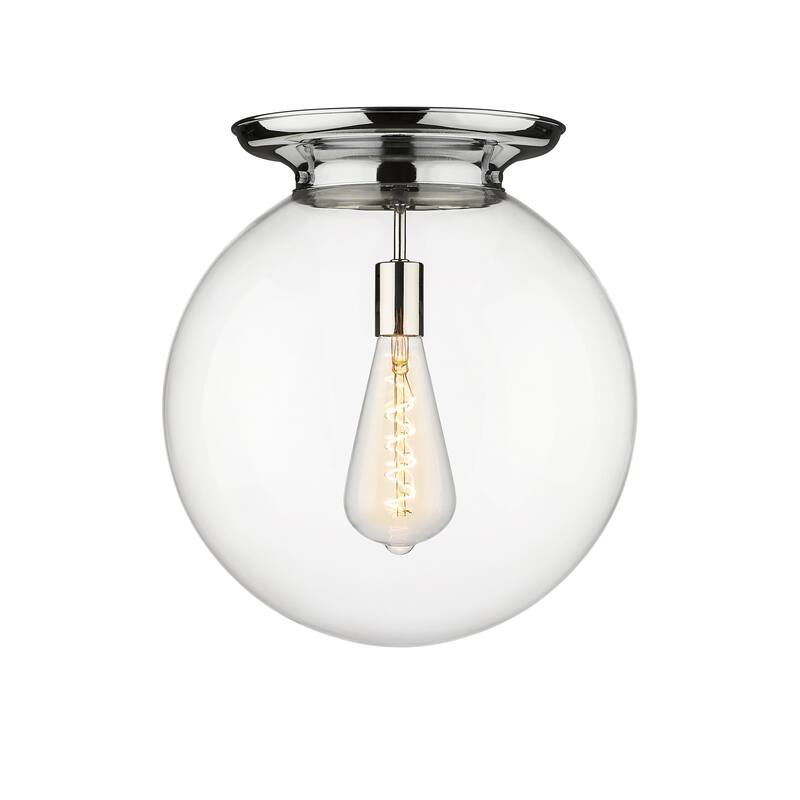 Innovations Lighting Beacon - 1 Light 16" Flush Mount - Clear/Polished Chrome