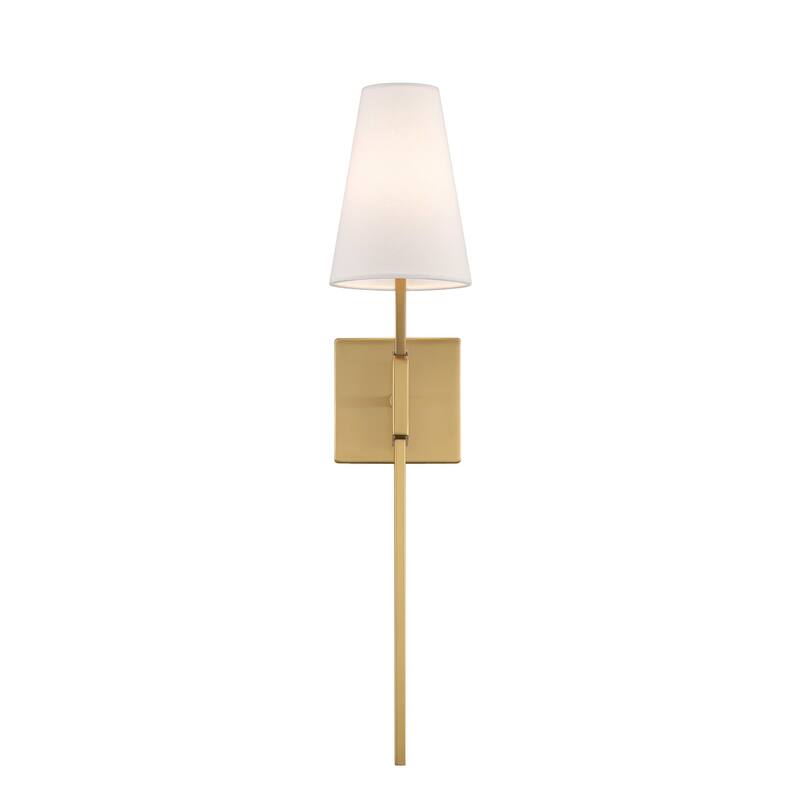Bellevue SHWS94814 Meridian 24" Tall Bathroom Sconce with Linen Shade
