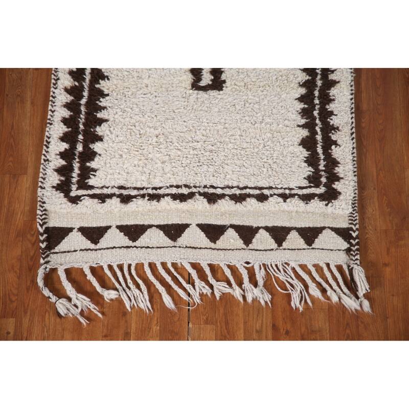 Plush Turkish Anatolian Runner Rug Hand-knotted Wool Carpet - 3'2"x 11'5"