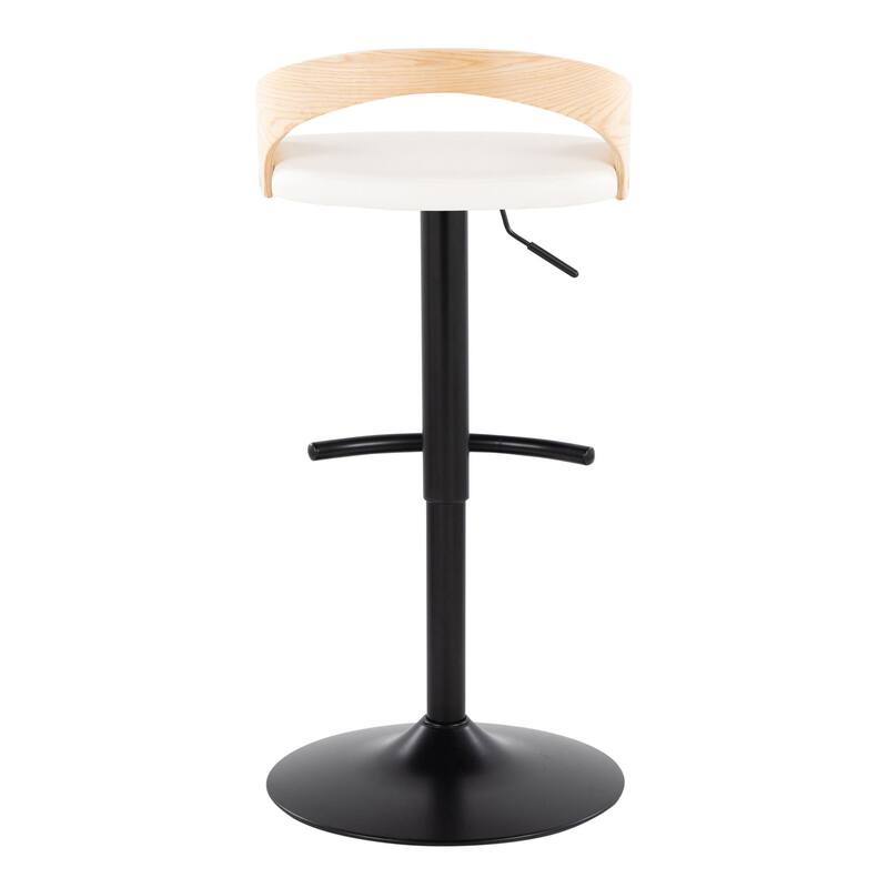 Carson Carrington Stavanger Adjustable Bar Stool with Rounded T Footrest (Set of 2)