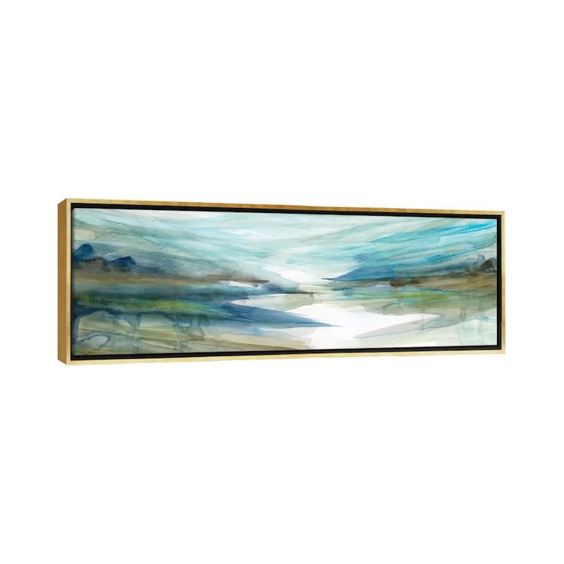 iCanvas "Spring Reflection II" by Carol Robinson Framed Canvas Print - 24x72 - Gold
