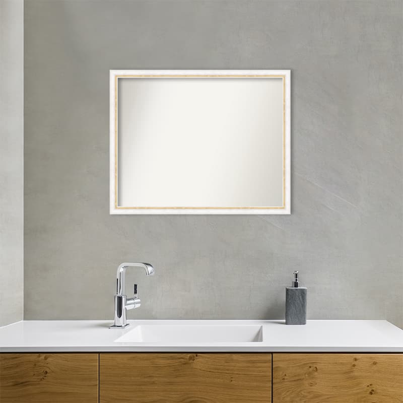 Morgan Non-Beveled Wood Framed Bathroom Vanity Wall Mirror