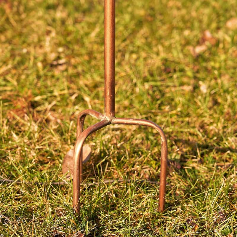 Antique Copper Saran Birdhouse Stake "Sheila"