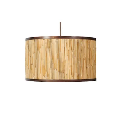 Large Bali 1-Light Chandelier, Natural - Brown