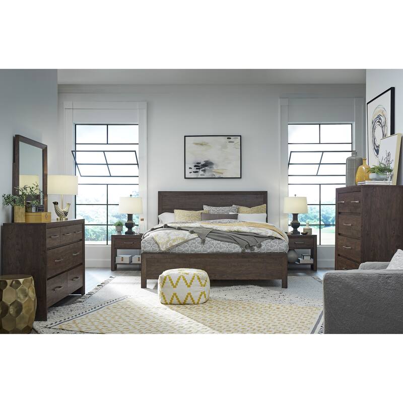 Magnussen Home Llewellyn Columbian Walnut Open Nightstand