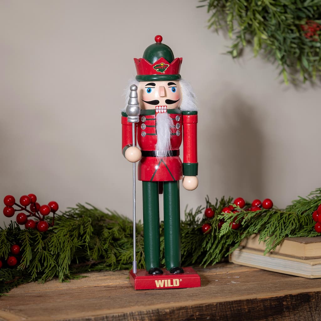 Nutcracker Statue, Minnesota Wild - 14.37''W x 9.84''H x 14.57