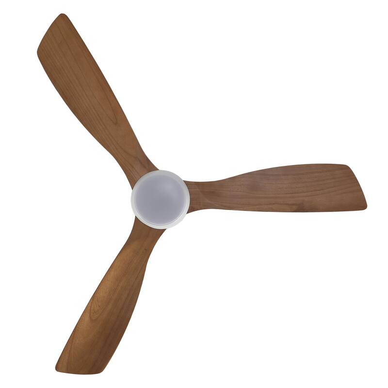 52''Indoor White Ceiling Fan with Light Remote Control