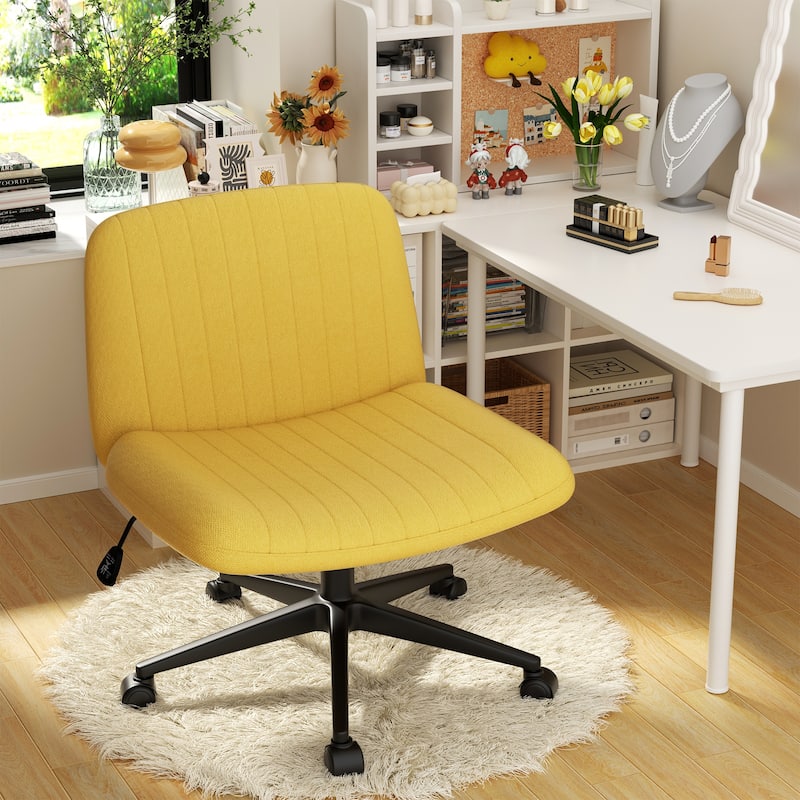 Swivel Lounge Office Chair with Adjustable Height & Tilt – Multi-Scene Ergonomic Chair (Multiple Colors) - Yellow