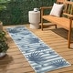 preview thumbnail 19 of 17, JONATHAN Y Veronica Classic Beach Stripe and Palm Leaf Indoor/Outdoor Area Rug