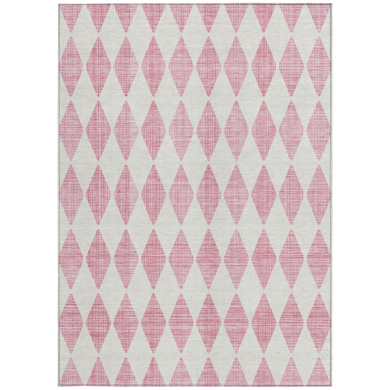 HomeRoots Geometric Transitional Rectangle Outdoor Rug