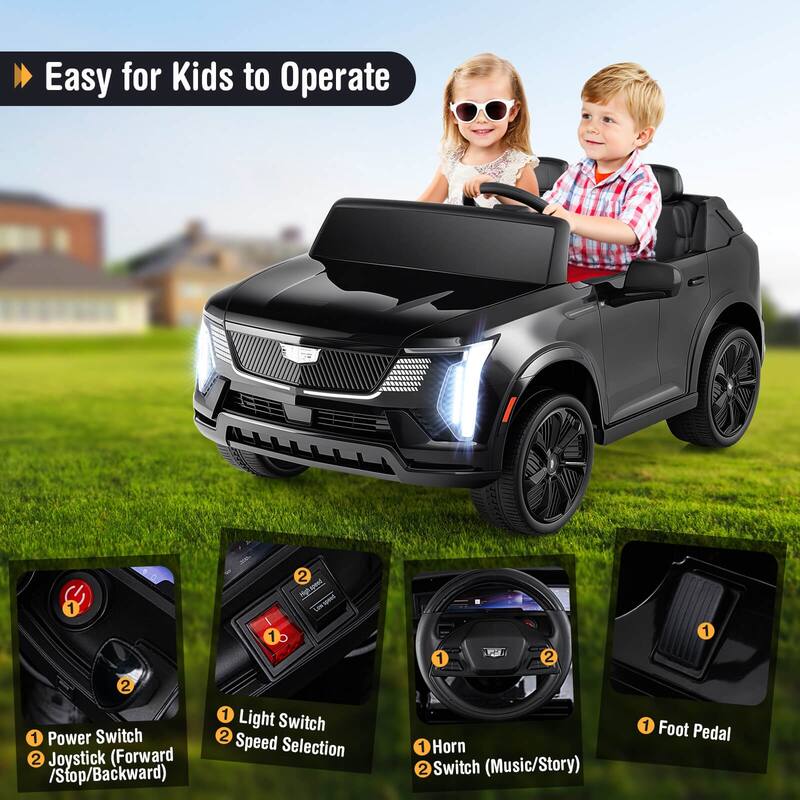Costway 2 Seater Ride on Truck with Remote Control 3 Speeds LED Lights - See Details