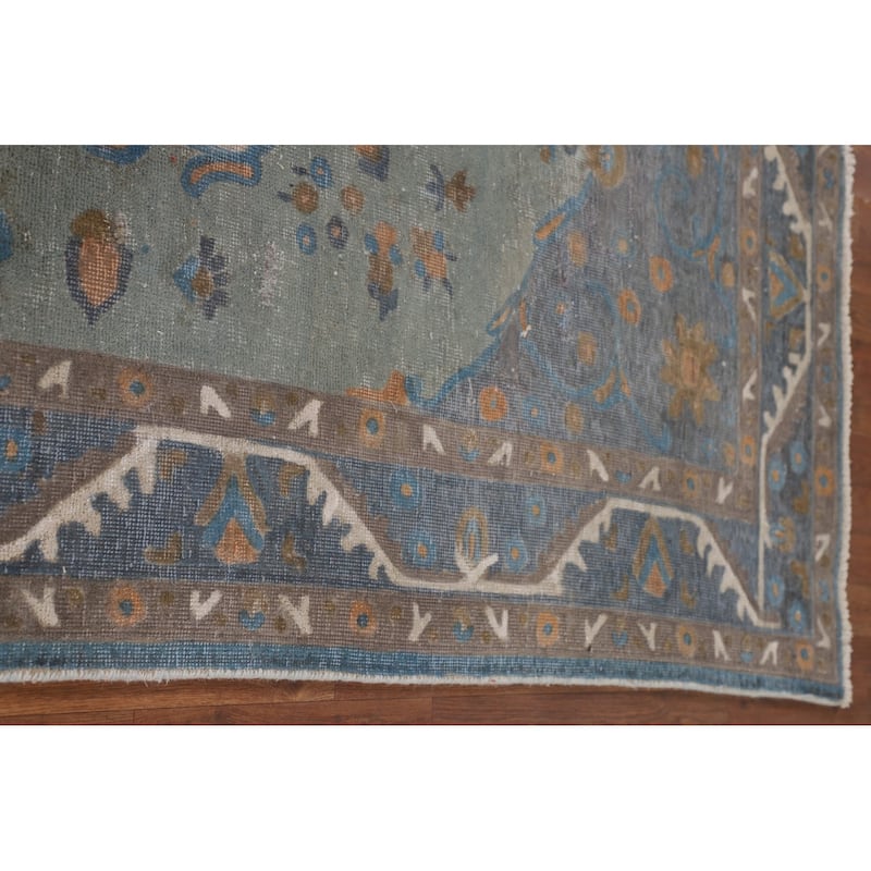 Distressed Over-Dyed Tabriz Persian Antique Rug Handmade Wool Carpet - 6'3"x 9'0"