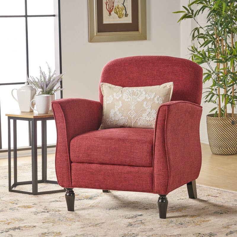 Red Fabric Armchair 28x30x34 inches - Multi-Color