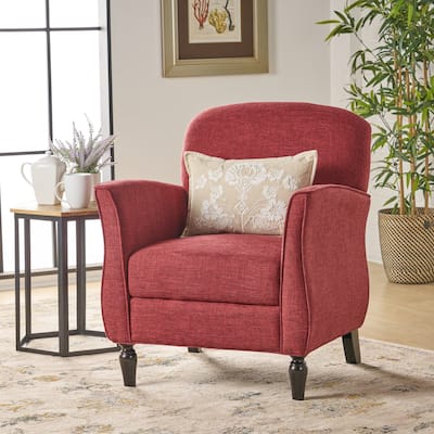 Red Fabric Armchair 28x30x34 inches