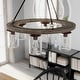 preview thumbnail 1 of 9, Hunter Devon Park 6-Light Chandelier - Dining Room, Entry - Wagon Wheel, Rustic, Farmhouse Onyx Bengal - Barnwood
