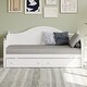 preview thumbnail 2 of 6, White Wooden Twin Size Sofa Bed Daybed with 2 Storage Drawer