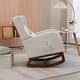 preview thumbnail 11 of 59, High back Upholstered Accent Rocking Chair Nursery Chair With Retractable Footrest