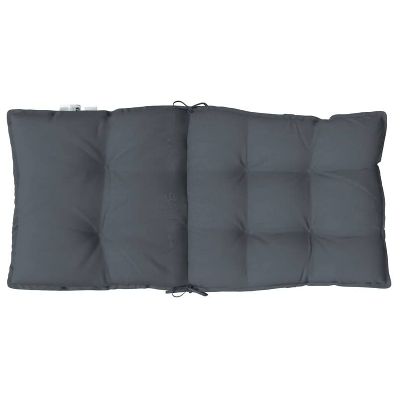 vidaXL Lowback Chair Cushion Set of 4 Anthracite - 19.7 x 39.4 x 2.8 in.