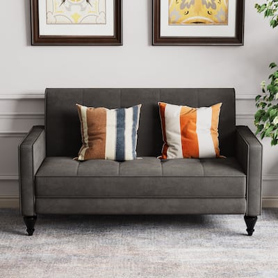 Love Seat Mini Couch Small Settee Loveseat Bench for Living Room Small Spaces, Upholstered Small Loveseat Sofa Couches with
