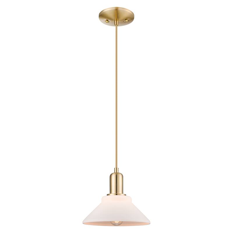Innovations Lighting Endless Possibilities Arcadia - Orwell - 1 Light 8" Cord Hung Mini Pendant - Champagne Bronze/Matte White