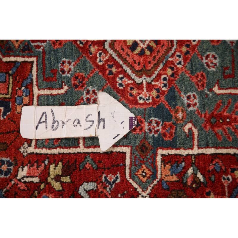 Vegetable Day Antique Geometric Gharajeh Persian Wool Carpet - 4'9" x 6'4"