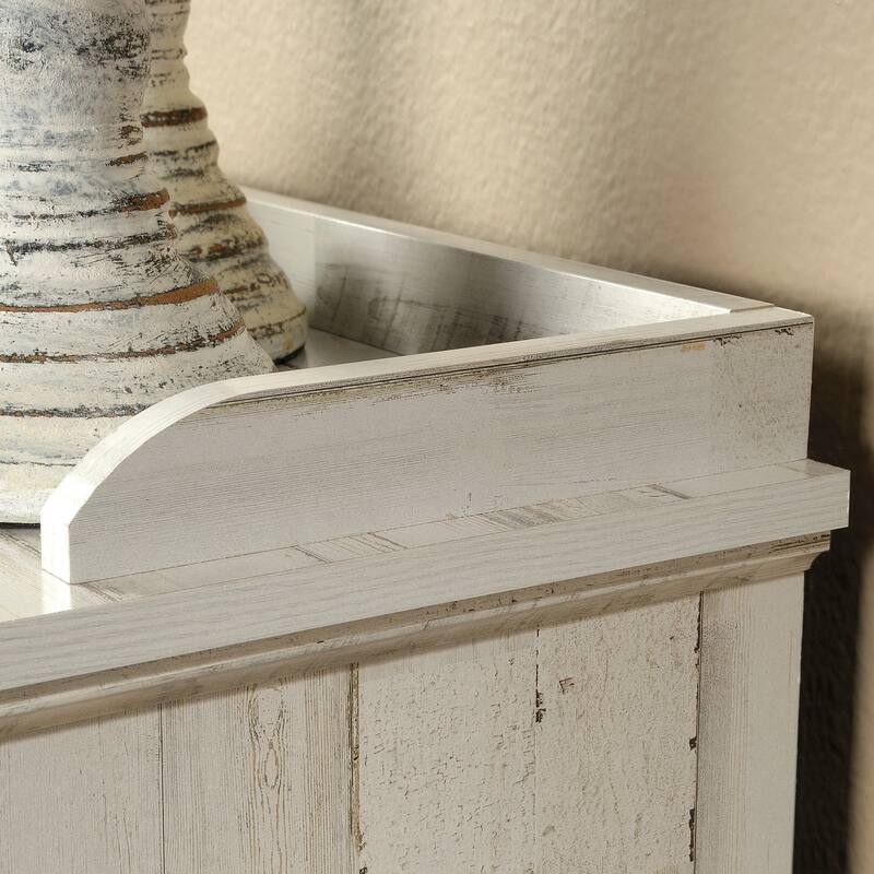 Engineered Wood Farmhouse Bookcase with Ten Spacious Cubbies, White