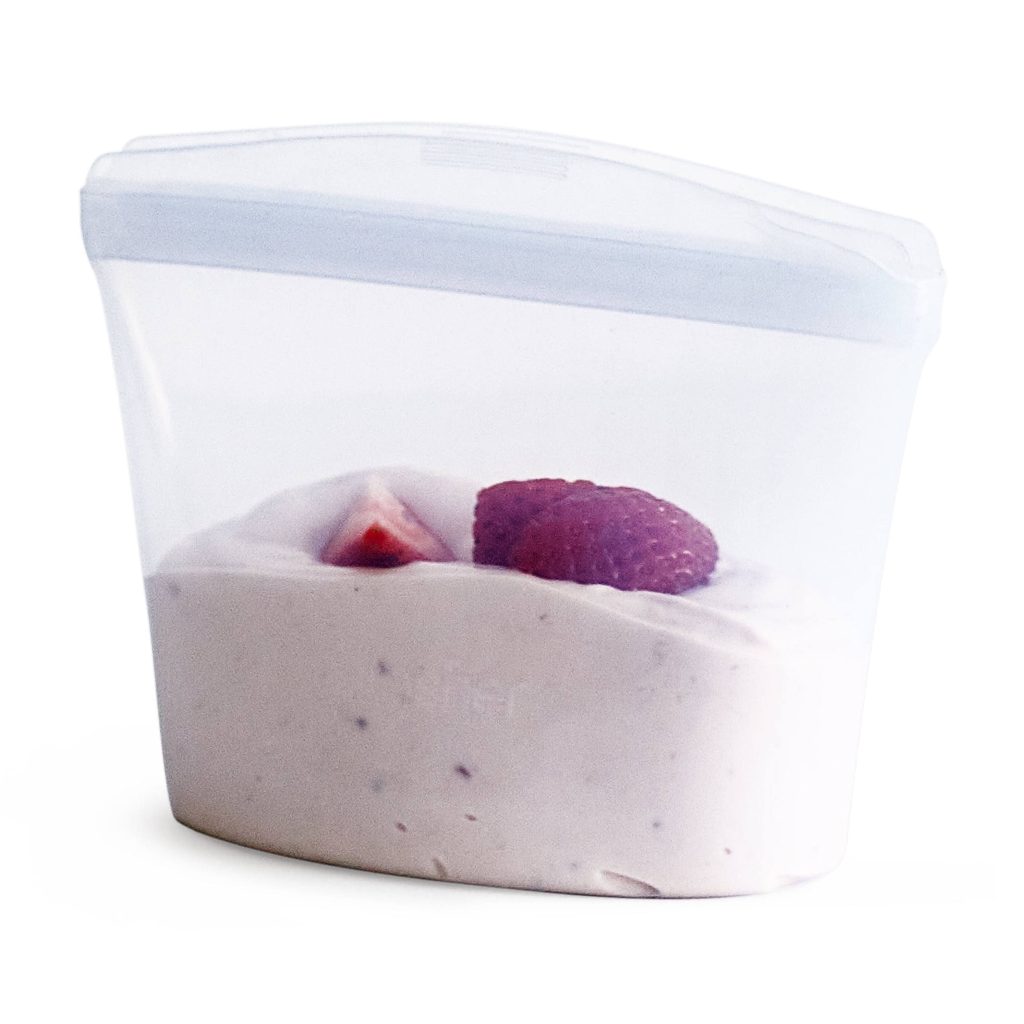 1-Cup Premium Silicone Food Storage Container with Leak-Proof Seal, Dishwasher & Microwave Safe