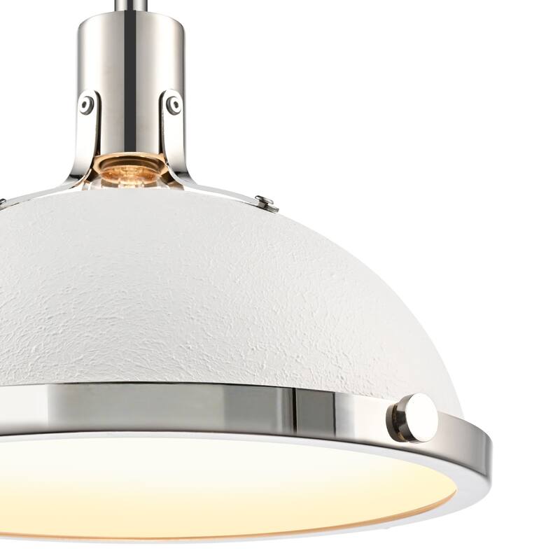 3-Light Farmhouse 3-Light Dome Chandelier Metal Pendant Light