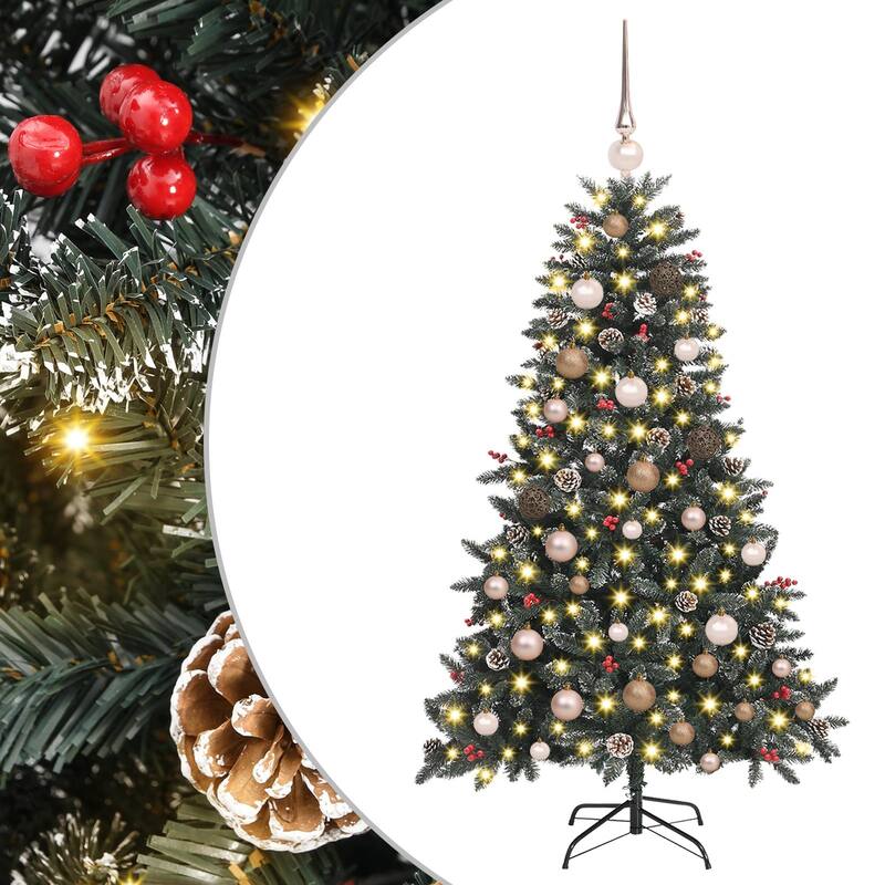 vidaXL Artificial Christmas Tree Green 59.1" PVC