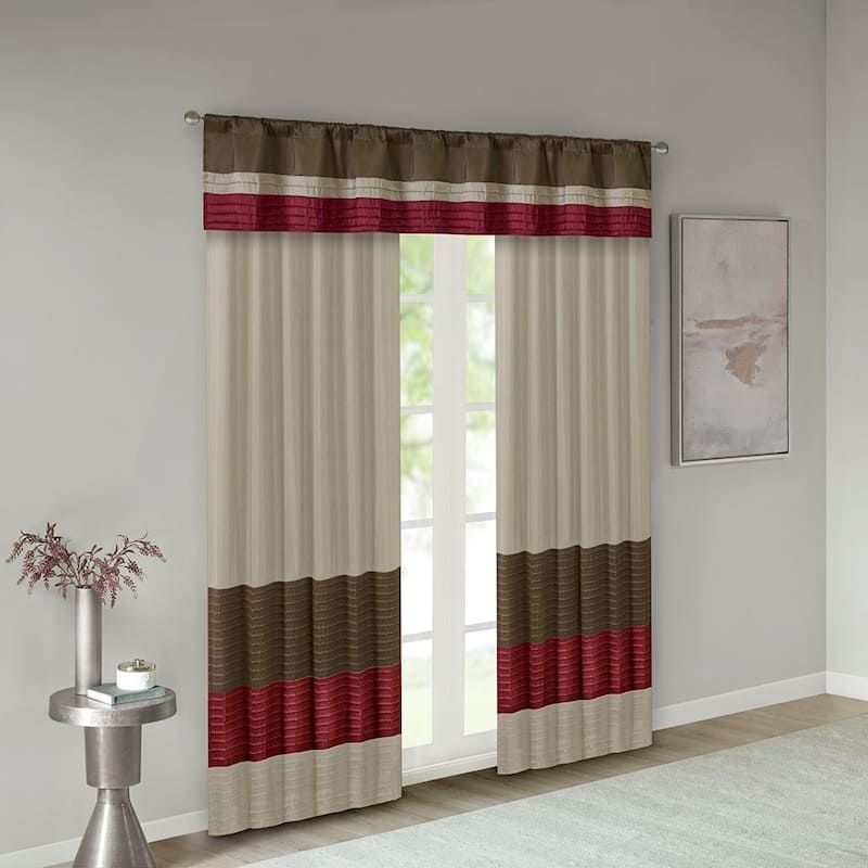 Polyoni Pintuck Curtain Panel - Multi-Color
