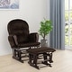 preview thumbnail 1 of 5, Wood Baby Rocker Nursery Furniture Glider and Ottoman Cushion Set