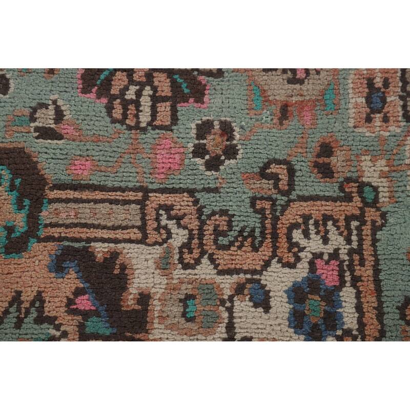 Traditional Hamedan Persian Vintage Rug Hand-Knotted Wool Carpet - 7'0"x 10'6"