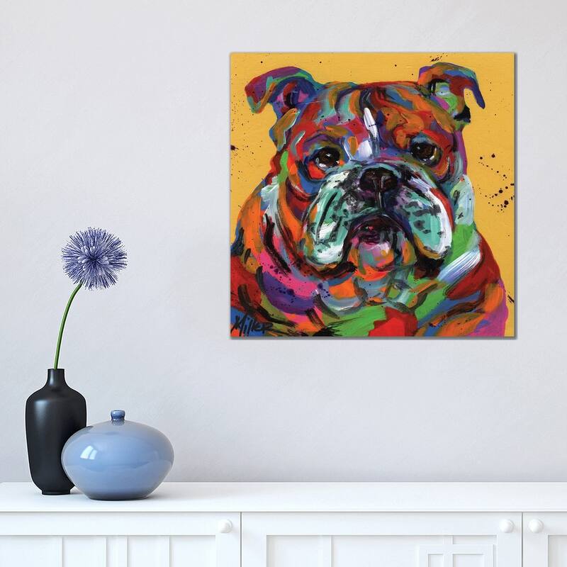 iCanvas "Bulldog Ben" by Tracy Miller Canvas Print - 18x18x1.5