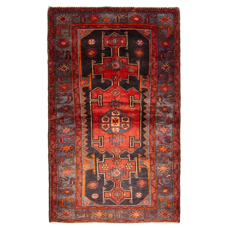 ECARPETGALLERY Hand-knotted Konya Anatolian Red Wool Rug - 4'3 x 7'1
