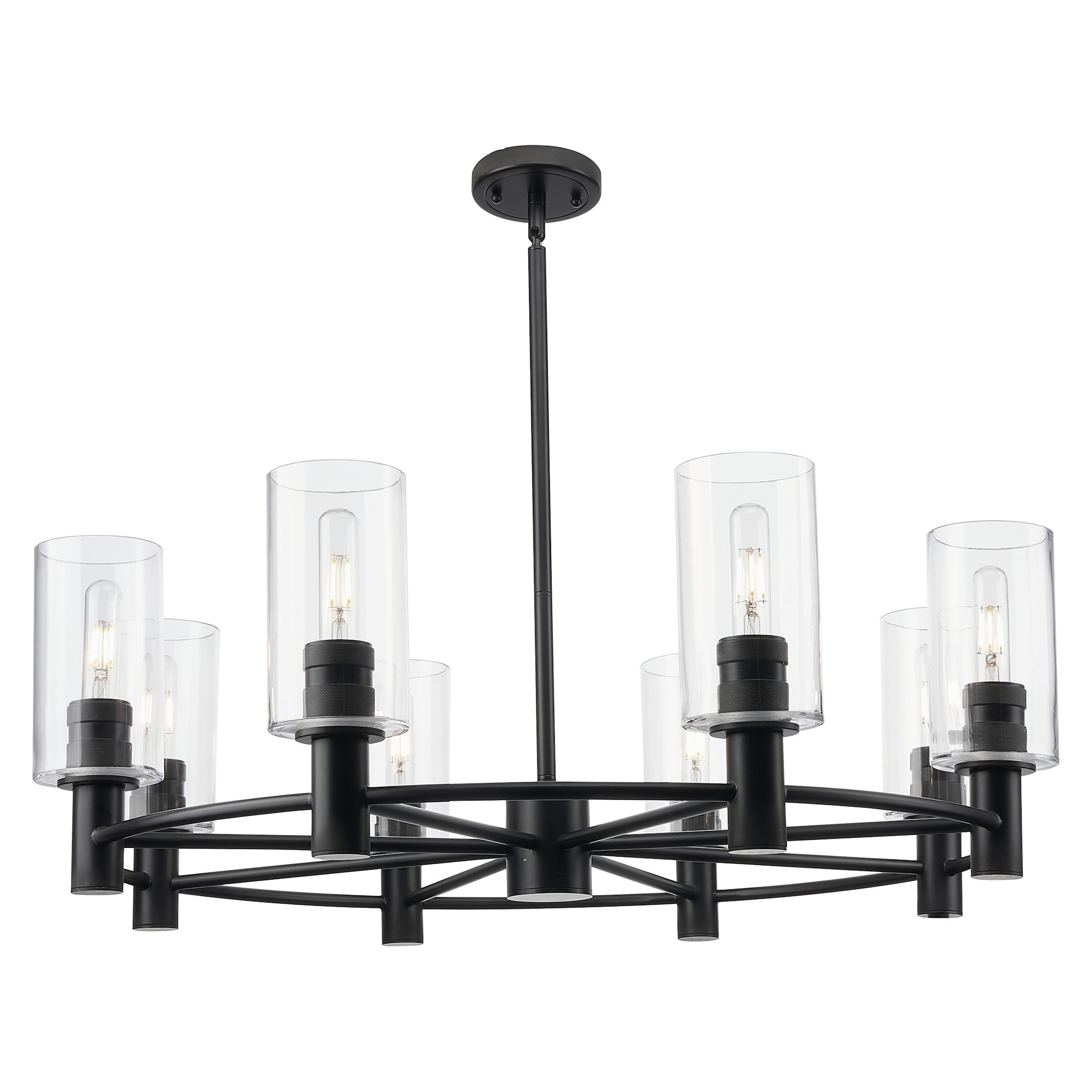 Innovations Lighting 434-8CR-G434-7CL Crown Point 8 Light 32" Wide