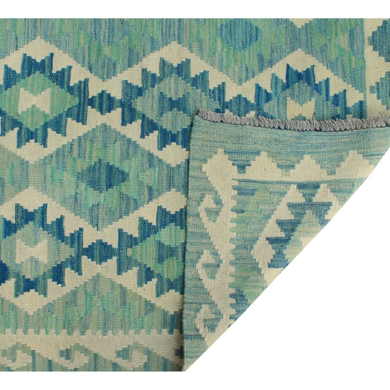 Flatweave Tom Lt. Green/Ivory Rug - 5'9" x 8'0"