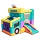 preview thumbnail 1 of 3, Pogo Bounce House Backyard Kids Residential Nylon Inflatable Indoor/Outdoor Bouncer with Slide for Small Kids - Ice Cream Truck