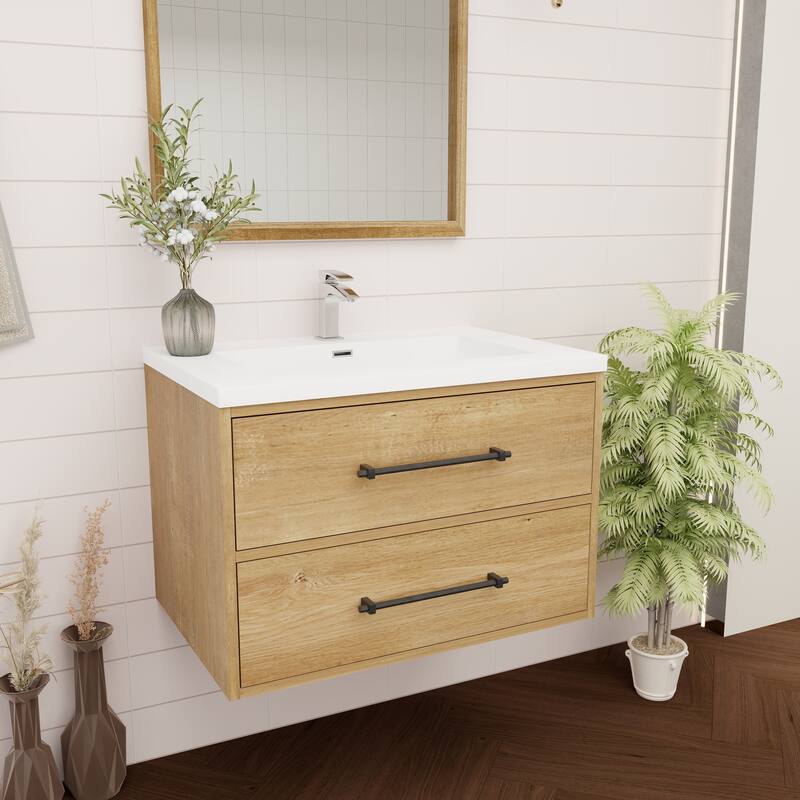 Victoria 30'' Wall-mounted Vanity with Reinforced Acrylic Sink - 29.5